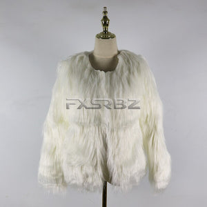 LED Coat Women Faux Fur Light Up Costumes Christmas Jacket Shiny Overcoat Winter Warm Party Club Outwear