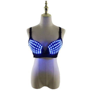 RGB LED Bra Sexy Lady Luminous Underwear DJ Singer Light-up Costume Pa LED Robot Suit RGB LED Bra Sexy Lady Luminous Underwear DJ Singer Light-up Costume Pa LED Robot Suit