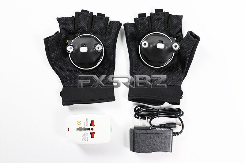 Blue Green Laser Gloves DJ Tunnel Effect Auto Rotating Vortex Laser Glove Multicolour LED Luminous Costumes Accessories