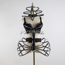 Load image into Gallery viewer, Pixel Smart LED Cage Costume Sexy Girl Light Up Ballet Dress Party Dancing Glowing Tutu Bra Lead Dancer Luminous Clothing Suits

