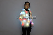 Load image into Gallery viewer, LED Coat Women Faux Fur Light Up Costumes Christmas Jacket Shiny Overcoat Winter Warm Party Club Outwear
