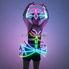 Load image into Gallery viewer, Pixel Smart LED Cage Costume Sexy Girl Light Up Ballet Dress Party Dancing Glowing Tutu Bra Lead Dancer Luminous Clothing Suits
