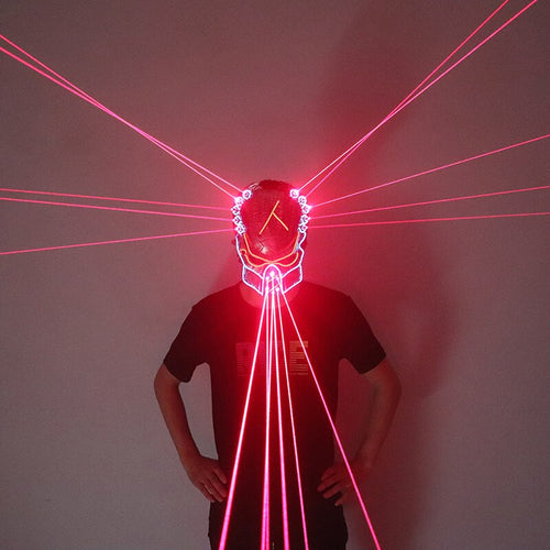New Design Red Laser Mask Flashing EL Wire Mask Movie Character Glowing Mask Halloween Party Show Accessories