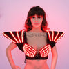 New LED Bra Colorful Shoulder Dance Light-up Costumes Suit Luminous Vest Ballroom Dancing DJ Disco Party Performances