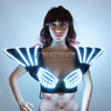 New LED Bra Colorful Shoulder Dance Light-up Costumes Suit Luminous Vest Ballroom Dancing DJ Disco Party Performances