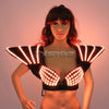 New LED Bra Colorful Shoulder Dance Light-up Costumes Suit Luminous Vest Ballroom Dancing DJ Disco Party Performances