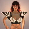 New LED Bra Colorful Shoulder Dance Light-up Costumes Suit Luminous Vest Ballroom Dancing DJ Disco Party Performances