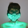 LED Color Luminous Mask Halloween Christmas Party Glowing Mask Bar Night Stage Performance Props