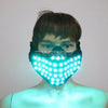 LED Color Luminous Mask Halloween Christmas Party Glowing Mask Bar Night Stage Performance Props