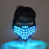 LED Color Luminous Mask Halloween Christmas Party Glowing Mask Bar Night Stage Performance Props