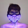 LED Color Luminous Mask Halloween Christmas Party Glowing Mask Bar Night Stage Performance Props
