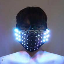 Load image into Gallery viewer, LED Mask Colorful Luminous Mask Flashing Light Face Guard Halloween Bar Birthday Stage Party Show Glowing Props
