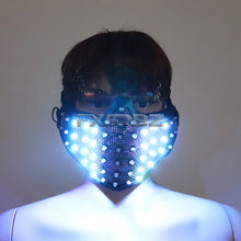 Load image into Gallery viewer, LED Mask Colorful Luminous Mask Flashing Light Face Guard Halloween Bar Birthday Stage Party Show Glowing Props
