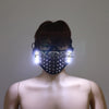 New LED Mask White Luminous Mask Halloween Performance Flashing Mask Bar Nightclub Stage Show Glowing Props