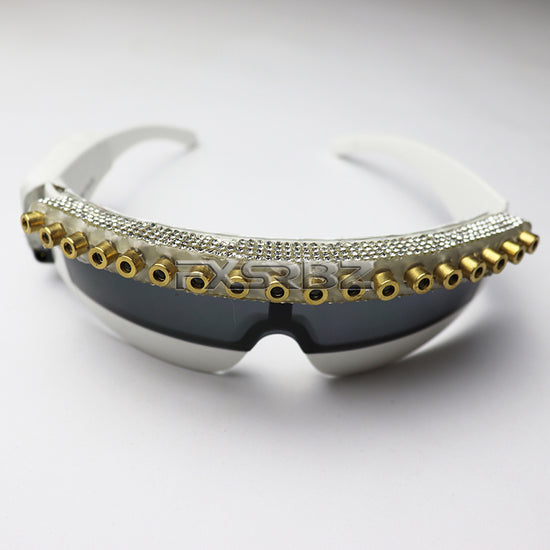650nm Red Laser Glasses 18pcs Laser Flashing Gloves Luminous LED Glasses Shows Novelty Gifts Party Supplies