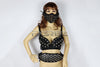 Sexy Lady Costume Red Laser Bra and belt Mask Bar Nightclub Disco Party Sexy Women Led Luminous Clothing