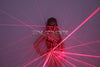 Sexy Lady Costume Red Laser Bra and belt Mask Bar Nightclub Disco Party Sexy Women Led Luminous Clothing