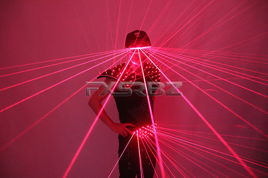 Red Laser Glasses Vest Belt Laser Man Stage Show Clothing DJ Singer Bar Nightclub Party Performance Laser Suit