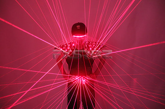 Red Laser Glasses Vest Belt Laser Man Stage Show Clothing DJ Singer Bar Nightclub Party Performance Laser Suit