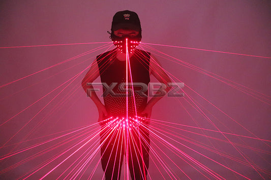 Red Laser Waistband Belt Luminous Mask LED Laser Suit For bar Nightclubs Birthday Party Laser Show