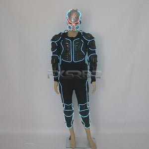 Red Laser Robot Suit Laser Fiber Optic 2 in 1 Armor Costumes Bar Nightclub Stage Laser Clothing Performance