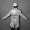 New Fashion Colorful Swallowtail LED Tuxedo magician Party Host Luminous Costumes Glowing Clothes LED Clothing Show