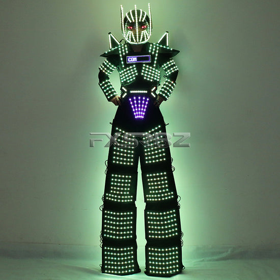 LED Light Stilts Walker Robot Suit Luminous Rangers Costumes LED Screen Logo Clothes Bar Party Disco Nightclub Robot Dance Show