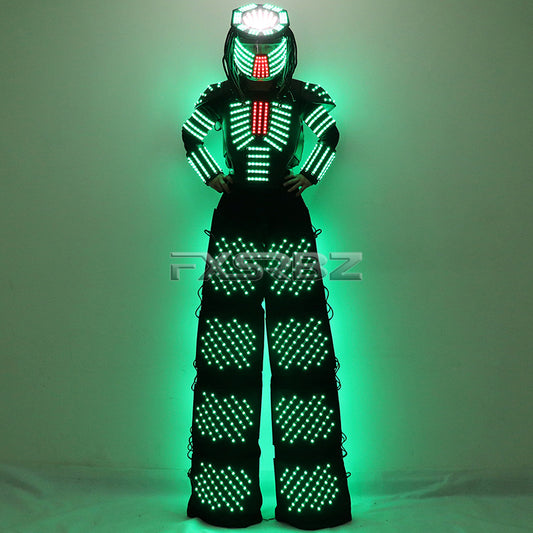 Stilts Walker LED Robot Costumes LED Light Robot Suit For Party Performance Electronic Music Festival DJ Laser Clothing Show