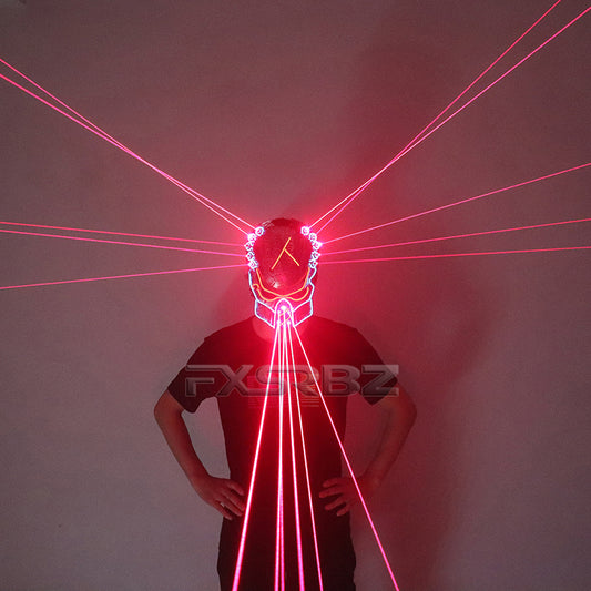 New Design Red Laser Mask Flashing EL Wire Mask Movie Character Glowing Mask Halloween Party Show Accessories