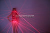 Sexy Lady Costume Red Laser Bra and belt Mask Bar Nightclub Disco Party Sexy Women Led Luminous Clothing