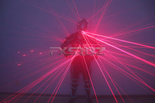 Load image into Gallery viewer, Red Laser Robot Suit Laser Fiber Optic 2 in 1 Armor Costumes Bar Nightclub Stage Laser Clothing Performance
