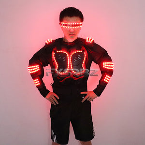 LED Armor Costume RGB Luminous Robot Suit LED Light Up Clothing Stage Performance Jackets Clothes