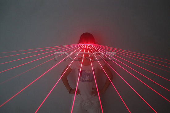 650nm Red Laser Glasses 18pcs Laser Flashing Gloves Luminous LED Glasses Shows Novelty Gifts Party Supplies