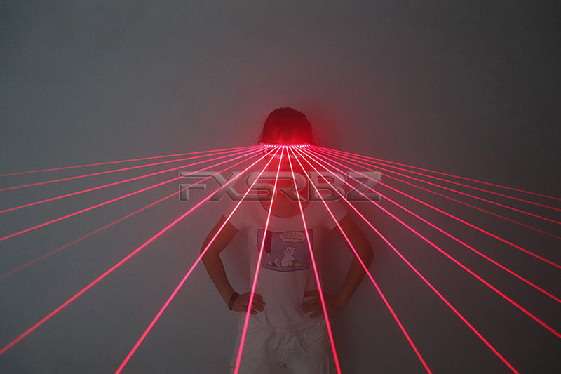 650nm Red Laser Glasses 18pcs Laser Flashing Gloves Luminous LED Glasses Shows Novelty Gifts Party Supplies