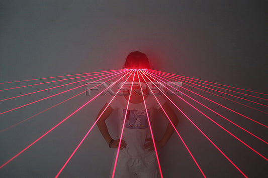 650nm Red Laser Glasses 18pcs Laser Flashing Gloves Luminous LED Glasses Shows Novelty Gifts Party Supplies
