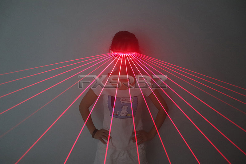 650nm Red Laser Glasses 18pcs Laser Flashing Gloves Luminous LED Glasses Shows Novelty Gifts Party Supplies