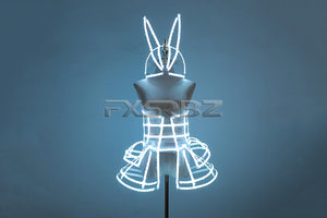 Woman Sexy LED Cage Corset Girls LED Tutu Dress Ladies Light Up Clothing Suit Bar Nightclub Dancing Show LED Costume