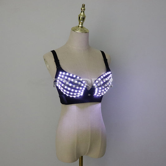 LED Bra Nightclub Clubwear Ds Sexy Costumes Cosplay Led Costume Halloween Masquerade Light-up Bra