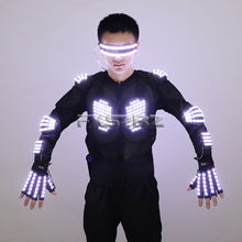 Load image into Gallery viewer, New LED Armor Luminous Jackets Costume Glowing Clothing Glove Glasses Dancing Performance LED Robot Suit
