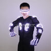 New LED Armor Luminous Jackets Costume Glowing Clothing Glove Glasses Dancing Performance LED Robot Suit