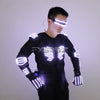 New LED Armor Luminous Jackets Costume Glowing Clothing Glove Glasses Dancing Performance LED Robot Suit