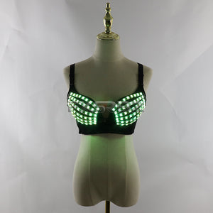 China Sexy LED light up bra and panty with LED Wings for Dance
