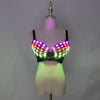 Full Color LED Bra Discolored Sexy Underwear Party Dress Belly Dance Light up Bra Luminous Costumes glowing bikini outfits