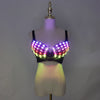 Full Color LED Bra Discolored Sexy Underwear Party Dress Belly Dance Light up Bra Luminous Costumes glowing bikini outfits