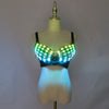 Full Color LED Bra Discolored Sexy Underwear Party Dress Belly Dance Light up Bra Luminous Costumes glowing bikini outfits