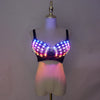 Full Color LED Bra Discolored Sexy Underwear Party Dress Belly Dance Light up Bra Luminous Costumes glowing bikini outfits