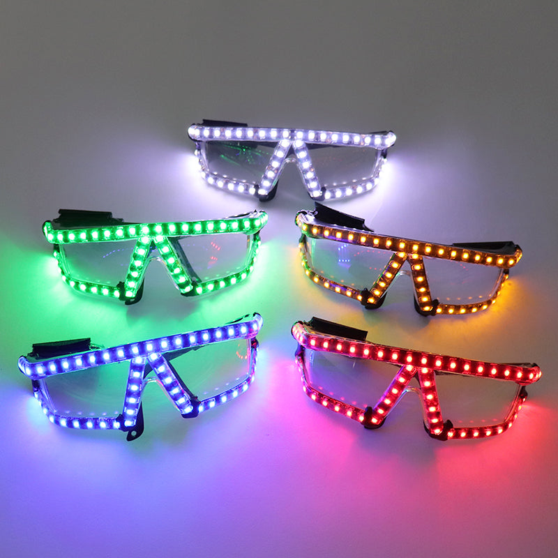 LED Glasses Flashing Light up Glasses DJ Bar Party Super Bright LED glasses Dance Show Lighting Costume Props