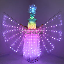 Load image into Gallery viewer, Full Color LED Wedding Dress Women Luminous Wings Suit Fluorescent Butterfly LED Skirt Ballet Wedding Performance Costumes
