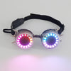 Pixel LED Glasses Rechargeable Rivet Glasses Kaleidoscope Lenses 366 Modes Colorful Lights Glowing Goggles