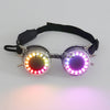 Pixel LED Glasses Rechargeable Rivet Glasses Kaleidoscope Lenses 366 Modes Colorful Lights Glowing Goggles